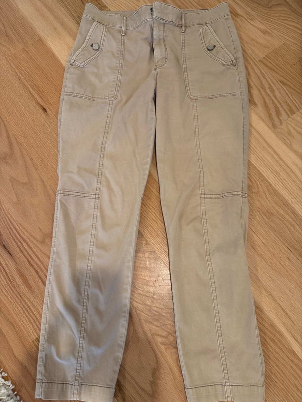 White House Black Market Cropped Khaki Ankle Pants
